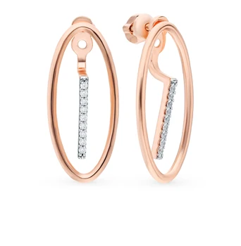 

Silver earrings with cubic zirconia sunlight sample 925