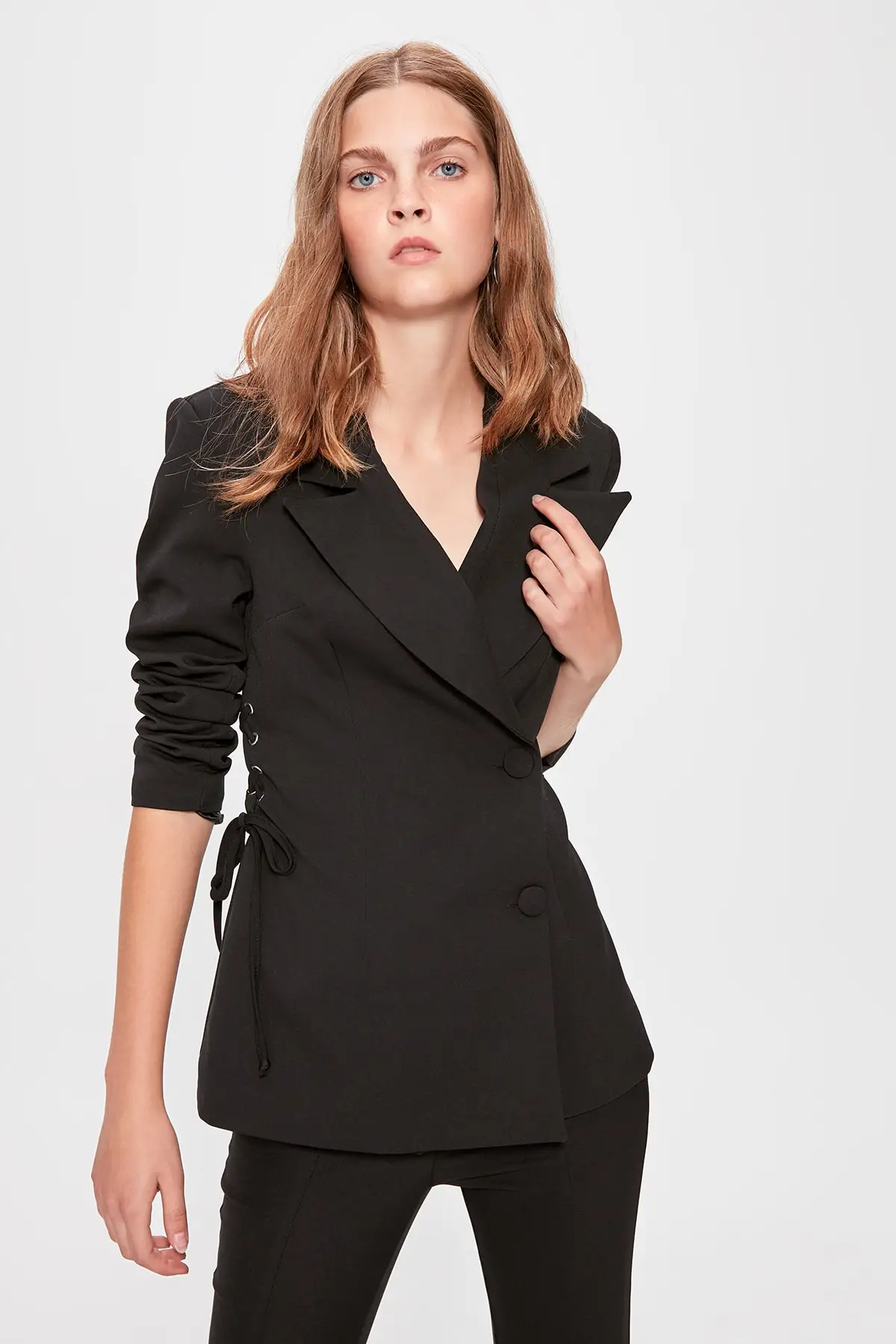 

Trendyol Black So Lacing Detailed Jacket TWOAW20CE0225