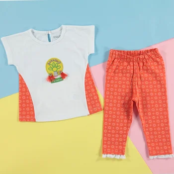 

ebebek HelloBaby Summer Heaven Theme Baby Girl T-shirt Leggings 2 pcs Set