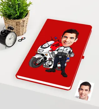 

Personalized Mr Dolphin Polis Caricature Of Red notebook