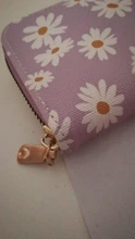 Las mujeres monedero lindo estudiante colgante borla, cuero cremallera Simple Margarita pequeña PU cartera moneda monedero mujer bolso de la tarjeta para las mujeres