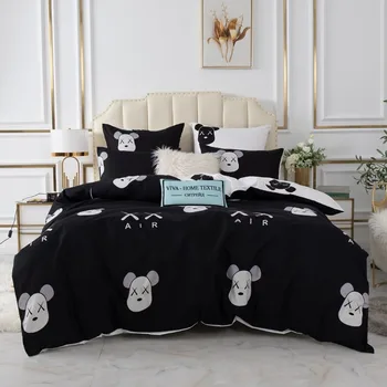 

Bed linen fashionable on an elastic band clr070 Euro 4 pillowcases