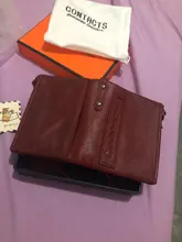 Cartera de piel auténtica para mujer, billetera biplegable, tarjetero de identificación rojo, monedero con doble cremallera, pequeño, 2021