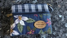 Monedero de tela de algodón multicapa con flores para mujer, cartera para tarjetas de mujer, bolso cambiador pequeño Retro de lona, bolsa de mano para mujer