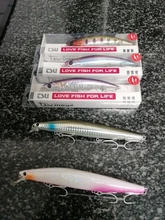 TSURINOYA 110S tiempo de hundiendo Minnow pesca en agua salada atraer DW77 110mm 22g gran trucha, Lucio río cebos duros Jerkbait