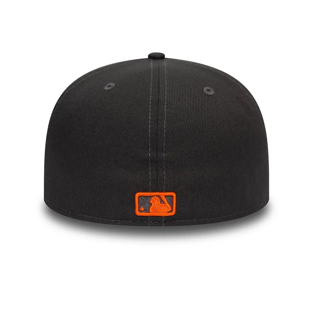 Кепка с козырьком New Era 59FIFTY Los Angeles Dodgers MLB Essential серая логотипом оранжевого цвета