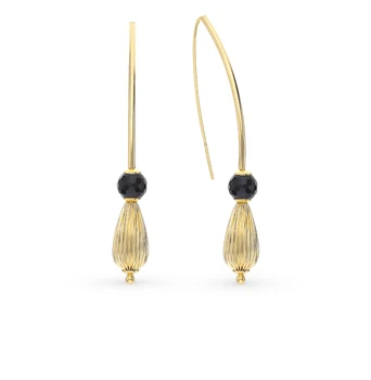 

Silver earrings with agate sunlight