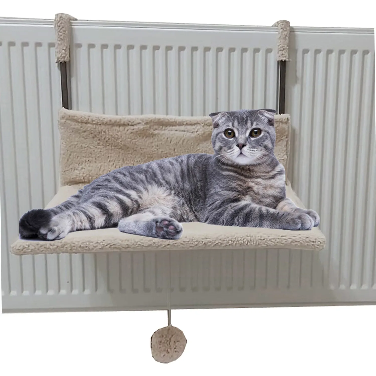 Cat Radiator Bed Heated Hanging Plush Cat Hammock PinkCat Beds 