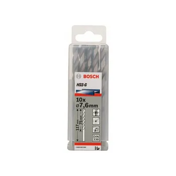 

BOSCH-metal Drill HSS-G, DIN 338 7,6x75x117mm