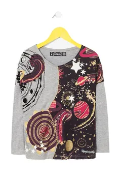 

Brand: Uneven- Genre: Girl Category: T-shirts & Tops- …Color: gray, Size: 3_4