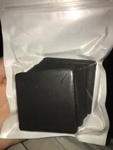 Etiquetas cuadradas coloridas de papel Kraft, etiquetas de papel Kraft negro blanco de 5x5cm para joyería, collar, pendiente, tarjeta, accesorios artesanales hechos a mano, 50 Uds.