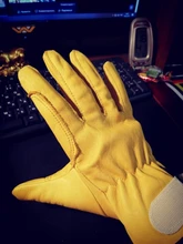 QIANGLEAF-guantes de protección para hombre, de cuero de vaca, amarillo, ultrafinos, de seguridad, para el trabajo, venta al por mayor, 527NP, Envío Gratis
