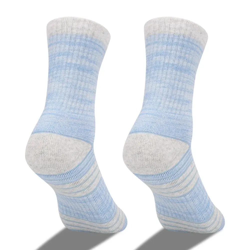 YUEDGE Womens Moiture Wicking Cushioned Cotton Mid Calf Casual Tennis Running Athletic Hiking Socks(5 Pairs/Pack)