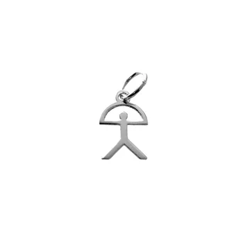 

Pendant 925 Sterling silver m indalo 14mm. Smooth flat