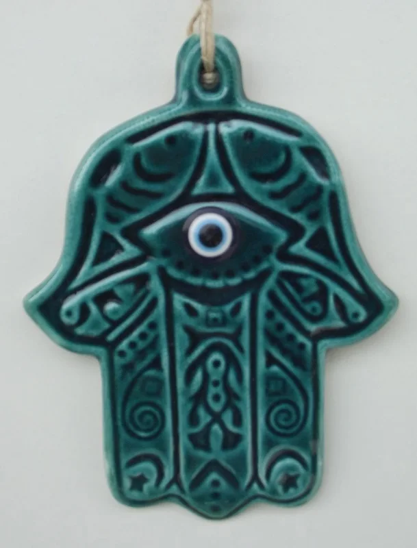 Handmade Ceramic Green Hamsa Home Garden Balcony Tree Office Decoration Ornament Gift Products To Be | Дом и сад