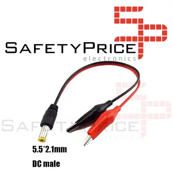 

DC male DC voltage Jack connector 5,5*2,1mm to crocodile Clip Cable