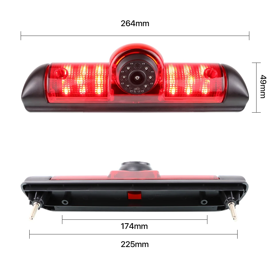 GreenYi-AHD 1080P LED 브레이크 라이트 차량 후방 카메라, 피아트 Ducato 2006-2015 3Gen 시트로엥 점퍼/푸조 복서 III