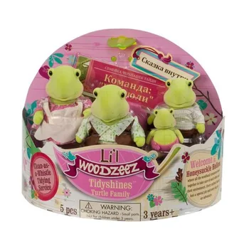 

Li L woodzeez. Family of turtles (4 pcs) in a set with a book,