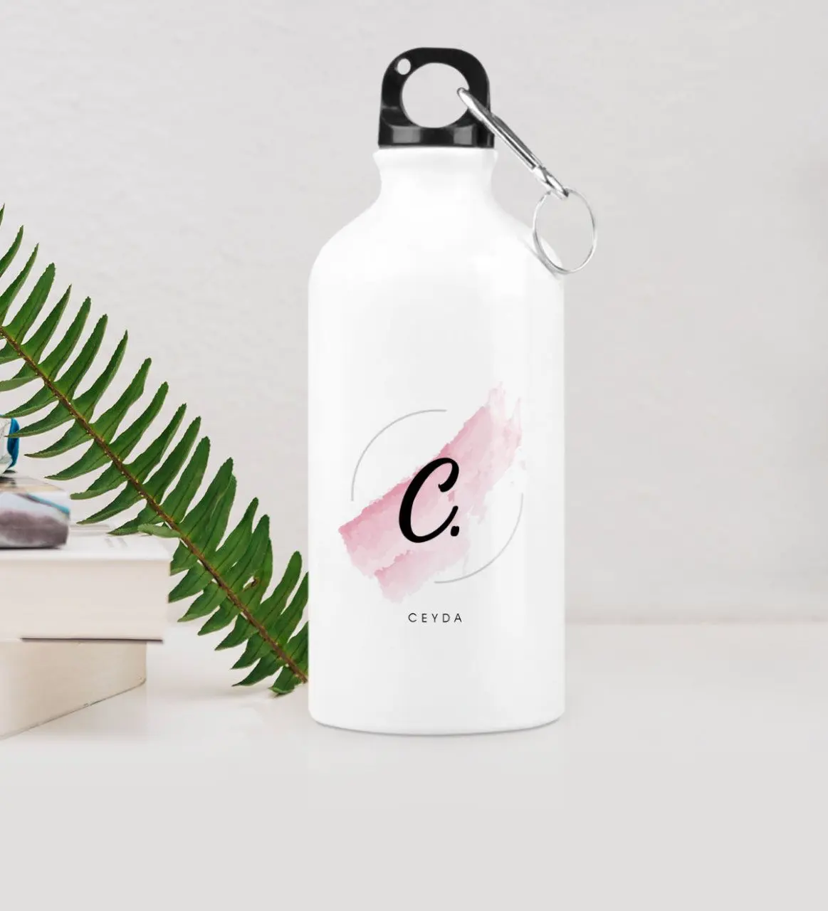 

Personalized C Head Case and Is Metal Water Bowl (500 ml.) Model 4