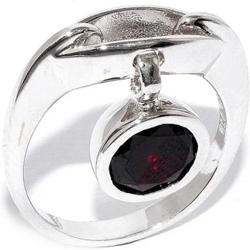 

Silver Wings silver garnet ring