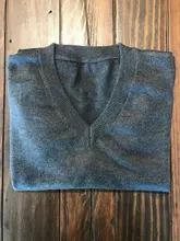 Jersey con cuello en V para hombre, suéter de mezcla de algodón de Cachemira, ropa cálida, jersey de hiver, otoño e invierno, 2021