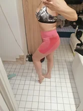 Pantalones cortos deportivos sin costuras para mujer, de cintura alta, con realce, ajustados para entrenamiento, 2020