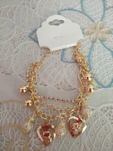 Pulseras con cadena de Color dorado multicapa para mujer, brazaletes con dije de corazón, brazaletes de cristal, novedad de 2020
