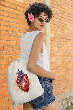 

Angemiel Bag Blue Veined Heart Cloth Backpack