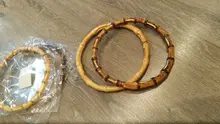 Asas redondas De bambú De 13cm/15cm para bolso, accesorio Vintage hecho a mano De madera, para bolsos