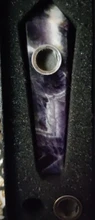 Pipa para fumar de cuarzo Natural, varilla de punto de amatista de sueño, tratamiento de GEMA con filtro de Metal, precio al por mayor, 1 ud.