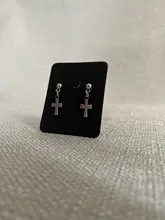 50 Uds 3,8x4,8 cm pendiente pantalla Tarjeta de pendiente arete titular en blanco etiquetas de papel Kraft para DIY pendientes de gota largos tarjeta para presentación de joyas