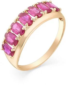 

Master brilliant ring with 7 Rubies In Red Gold