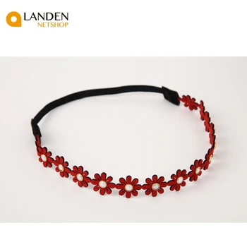 

Leather headband fashion flower set fashion toothpick high hair ribbon elastic headband Hair Accessories