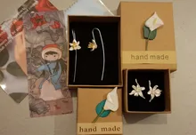 Lotus Fun-pendientes de plata de primera ley con forma de flor para mujer, aretes pequeños, plata esterlina 925 Plata de Ley auténtica, oro de 18 quilates, 18K, diseño fino, hecho a mano