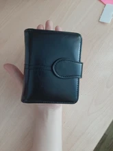 Cartera corta de PU para mujer, monedero pequeño rojo con cremallera y botón, monedero con bolsillo para monedas, gran oferta