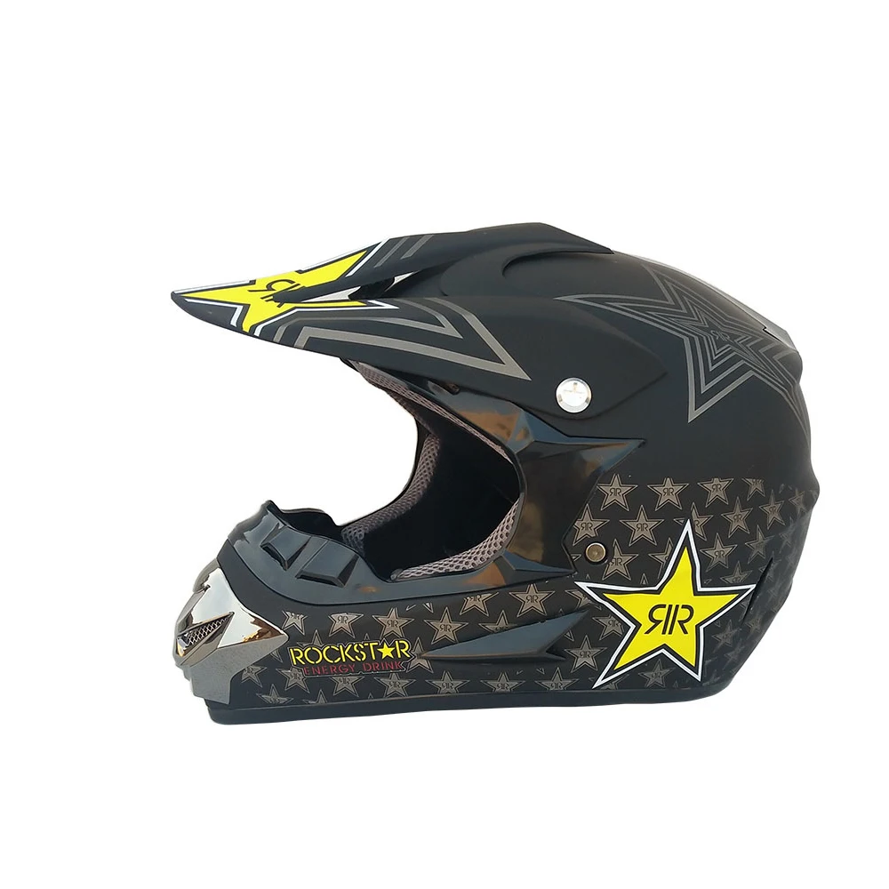 A—Motorcycle helmet mountain bike full face helmet Cross country helmet small light off-road helmet helmet universal - Цвет: Черный
