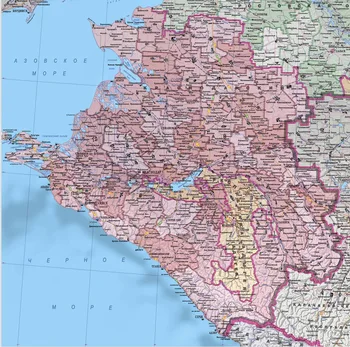 

Administrative map of Krasnodar Territory, 150*150 cm