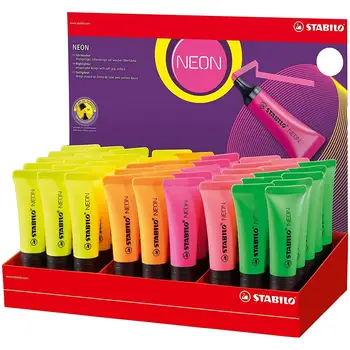 

Highlighter Neon color assorted-display rack with 45 PezziSTABILO20.66