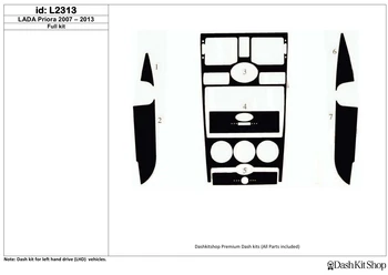 

Lining interior for LADA (WHA) Priora 2007-2013. Set L2313.