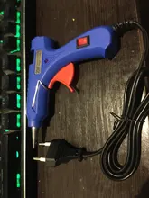 Pistola de pegamento Industrial, Mini pistolas, herramienta de reparación de temperatura térmica eléctrica con 7mm x 200mm, barra de pegamento de fusión, enchufe de la UE, enchufe de EE. UU. 20W