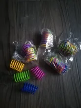 Cat Spring Interactive-Toys Plastic Durable Coil Colorful 20pcs Pet-Action Wide