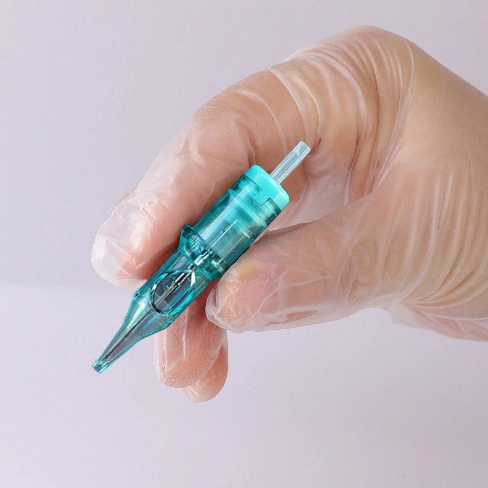 Makeup Tattoo Cartridge Needles 20PCS Disposable Sterile Round Liner Needles 0.25MM 0.3MM 0.35MM for Tattoo Rotary Pen Supplies
