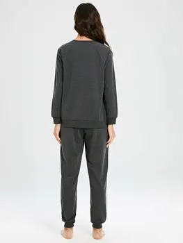 

Writing Embroidered Pajamas set