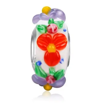 

Angemiel Glass Spray Flower Figured Charm