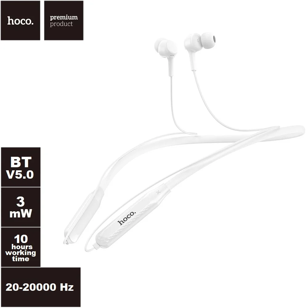 Bluetooth headset HoCo es51 era BT 5.0 plug-in (white) | Электроника