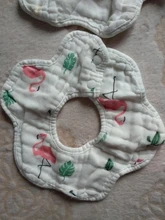 Bebé Baberos de rotación de 360 grados de 8 capas muselina gasa bebé pañuelo para niños eructo tela suave recién nacido babero infantil bebé