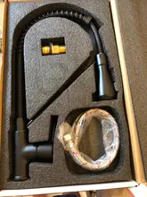 Mixer Tap Nozzle Deck-Mounted Stream-Sprayer Kitchen Faucet Cold-Taps Rotation Matte Black