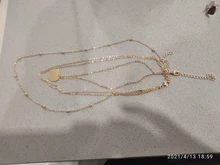 Choker Necklaces Beads Star-Horn Crystal Pendant Multilayer Jewelry New Gold-Color Moon