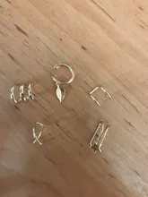 Yobest 5 unids/set 2019, pendientes a la moda con forma de hoja dorada, pendientes con Clip para oreja, pendientes para mujeres trepadoras sin Piercing, pendientes falsos de cartílago