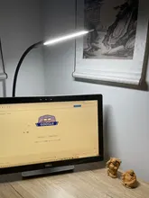 Table-Lamp Led-Light Touch-Dimming Reading Flexible Gooseneck Long-Arm Bedroom 3-Color-Modes